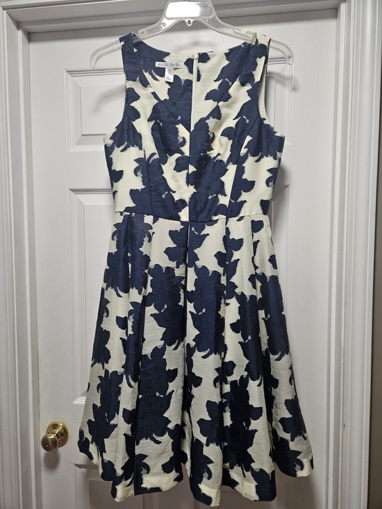 Maggy London Dresses & Skirts - Maggy London Navy Floral-Print Fit & Flare Midi Dress